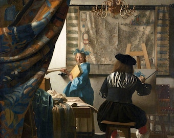Johannes Vermeer | The Art Of Painting | Vintage Print | Classic Art | Wall Decor | Vintage Painting