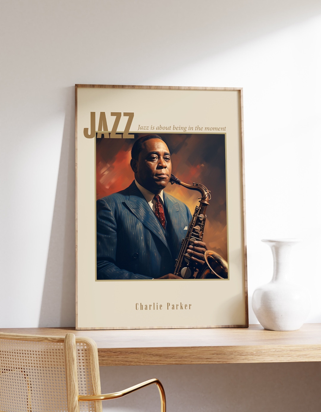 Charlie Parker Poster | Musical Print | Jazz Poster | Jazz Portrait ...