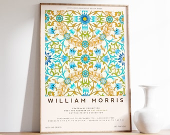 William Morris Exhibition Poster | Vintage Poster | Floral Print | Art Nouveau Print | William Morris Print | Exhibition Print | Vintage Art