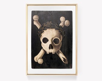 Skull and crossed bones pirate flag known as jolly roger wall mural • murals template, war