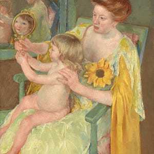 Mother And Child Painting | Cassatt Art Print | Vintage Print | Art Poster | Cassatt Mother Child