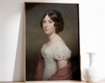 Charles Howard Hodges - Maria Clasina Groen van Prinsterer (1823) | Vintage Poster | Eclectic Woman Portrait Print | Altered Oil Painting