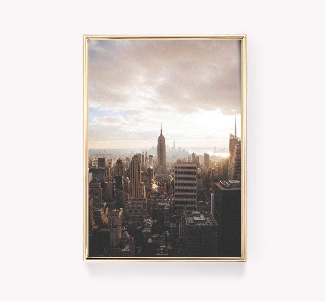 New York City Skyline | Empire State Building Print | Urban Art | NYC ...