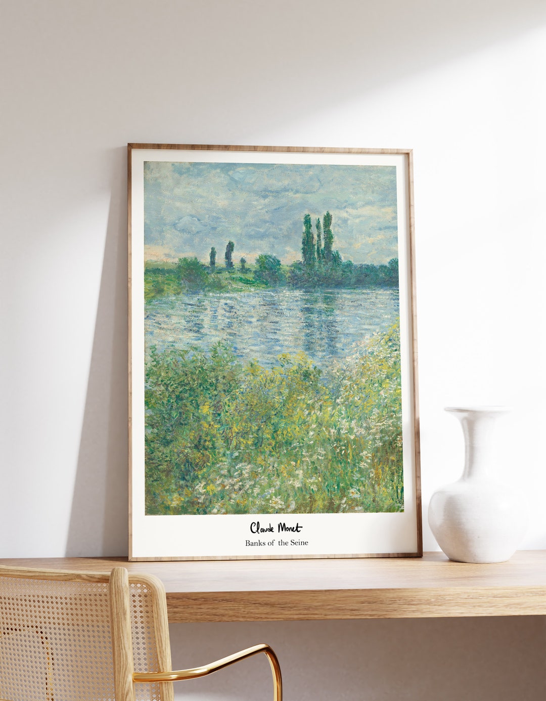 Claude Monet Art Print | Banks of the Seine | Exhibition Poster | Monet ...