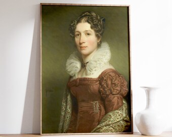 Charles Howard Hodges - Jacoba Vetter (1821) | Vintage Poster | Antique Wall Art | Eclectic Woman Portrait Print | Altered Portrait Painting