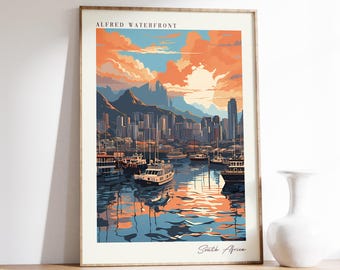 Alfred Waterfront Travel Poster | South Africa Travel Decor | South Africa Poster | Alfred Waterfront Print | Travel Print