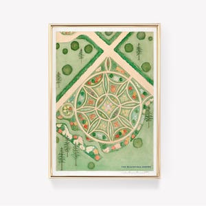 George Washington Maher | Blackwell Residence | Garden Plan | Vintage Art | Architectural Print