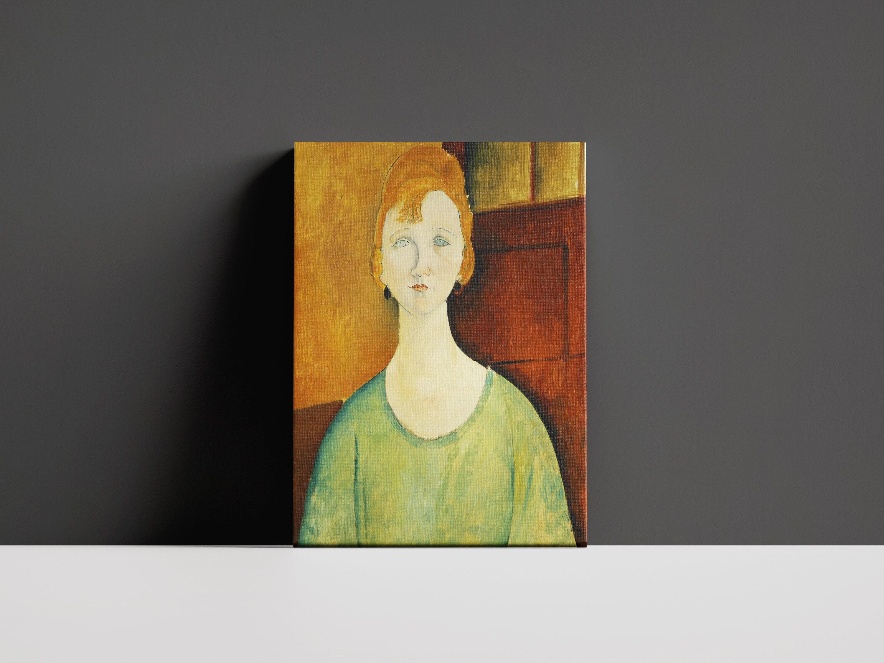 Premium Canvas | Amedeo Modigliani - Girl in a Green Blouse Premium Canvas | Amedeo Modigliani - Girl in a Green Blouse