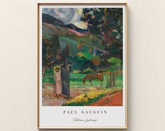 Paul Gauguin Print | Landscape Wall Art | Paul Gauguin Poster | Gauguin Wall Art | Farmhouse Wall Art | Museum Exhibition Poster