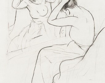 Edgar Degas Femme Print | Peignant Devant Painting | Vintage Art Print | Classic Degas Artwork