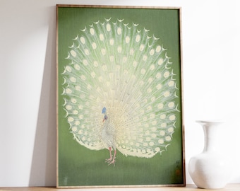 Ohara Koson Art Prints | Japanese Wall Art | Peacock Print | Peacock Wall Art | Ohara Koson Wall Art | Living Room Decor