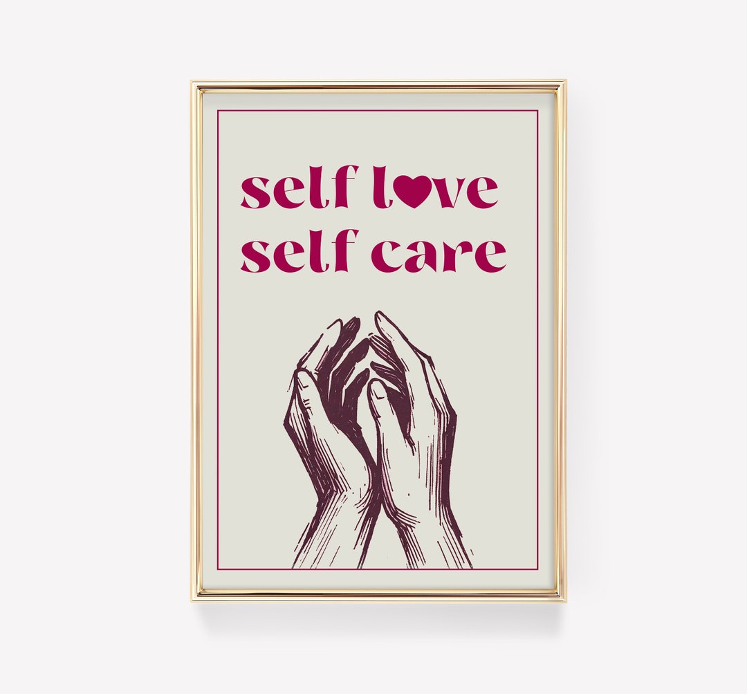 Self Love Poster | Inspirational Print | Love Yourself Artwork | Self ...