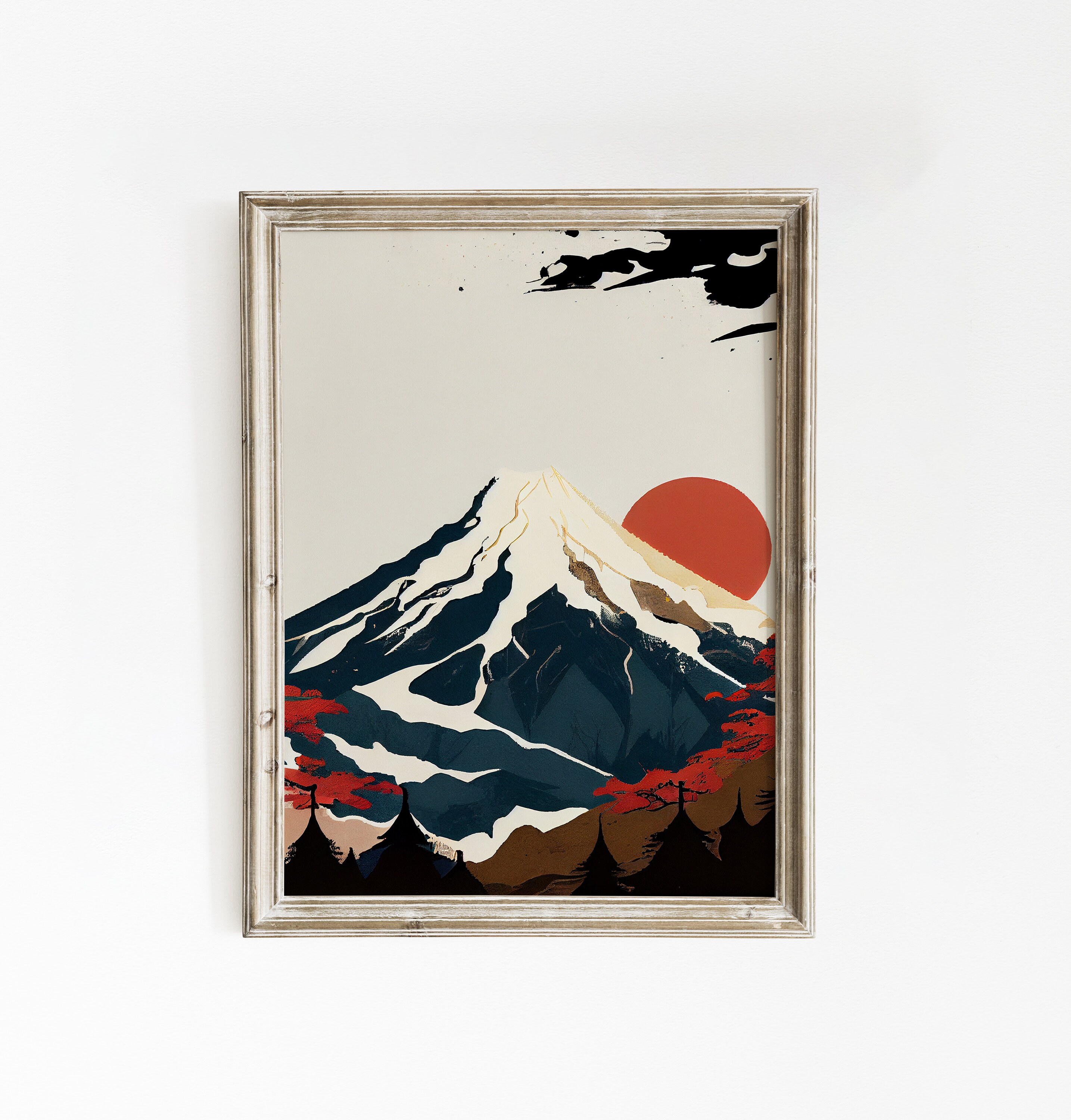 Mount Fuji Poster | Japanese Wall Art | Japanese Landscape | Minimalist ...