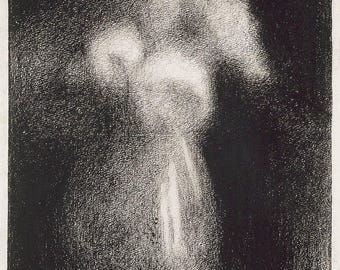 Georges Seurat | Vase Of Flowers Print | Floral Art | Impressionist Painting | Wall Decor | Vintage Print