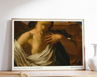 Michelangelo Art Print | Daniel In The Lion’s Den | Exhibition Poster | Modern Wall Art