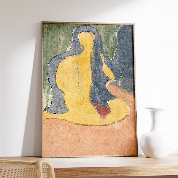 Edvard Munch Prints | Sittende akt (1915) | Vintage Painting | Munch Art Print | Modern Wall Art