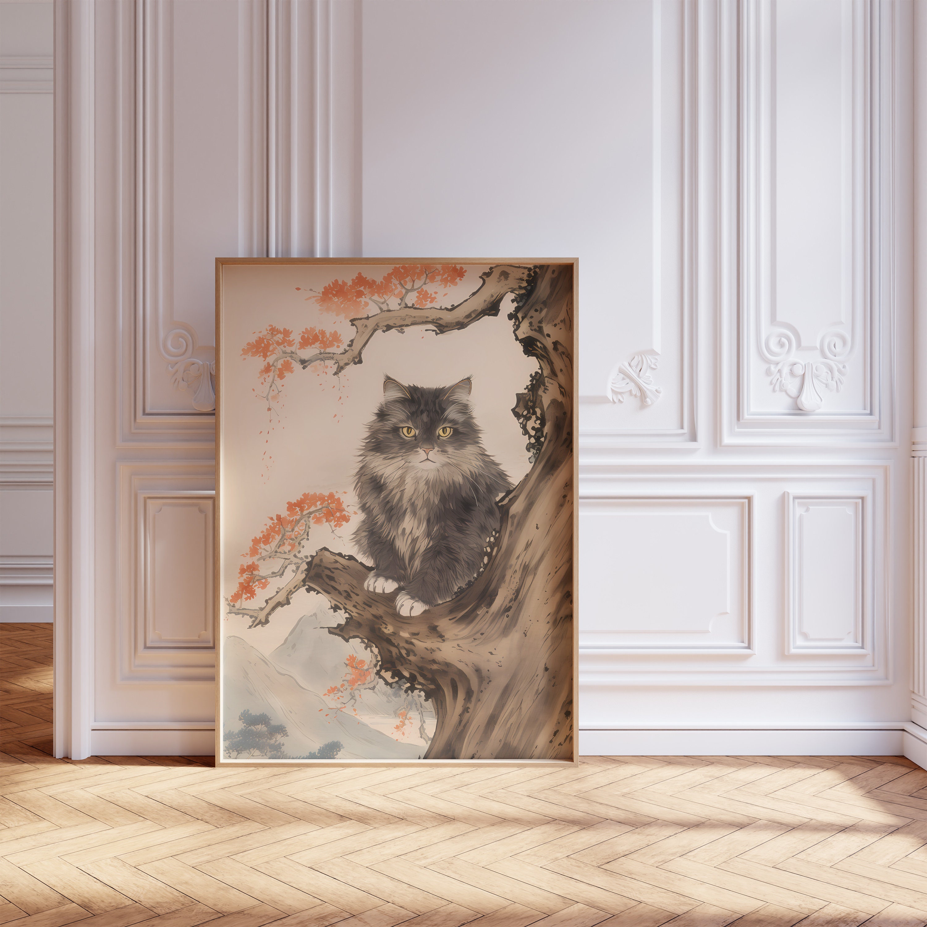 Japanese Art Print | Vintage Cat Print | Ukiyo-e Art Poster | Japanese ...