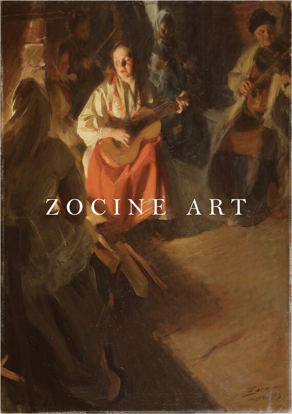 Anders Zorn - A Musical Family (1905) | Vintage Poster, Swedish