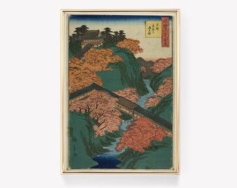 Kiyomizu Tempel Druck | Shinobazu Teich Kunst | Utagawa Hiroshige | Vintage Gemälde | Ukiyo-e Druck
