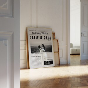 Personalized Wedding Anniversary | Newspaper Anniversary Print | Custom Anniversary Chronicle ...