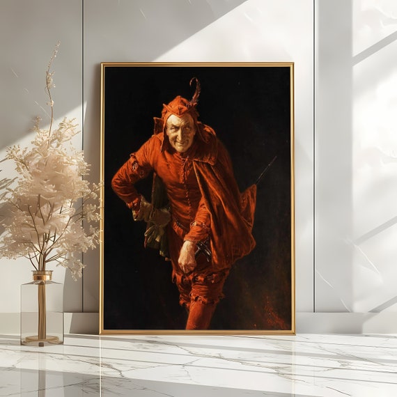 Mephisto (1895) by Edouard Von Grützner | Vintage Painting | Wall