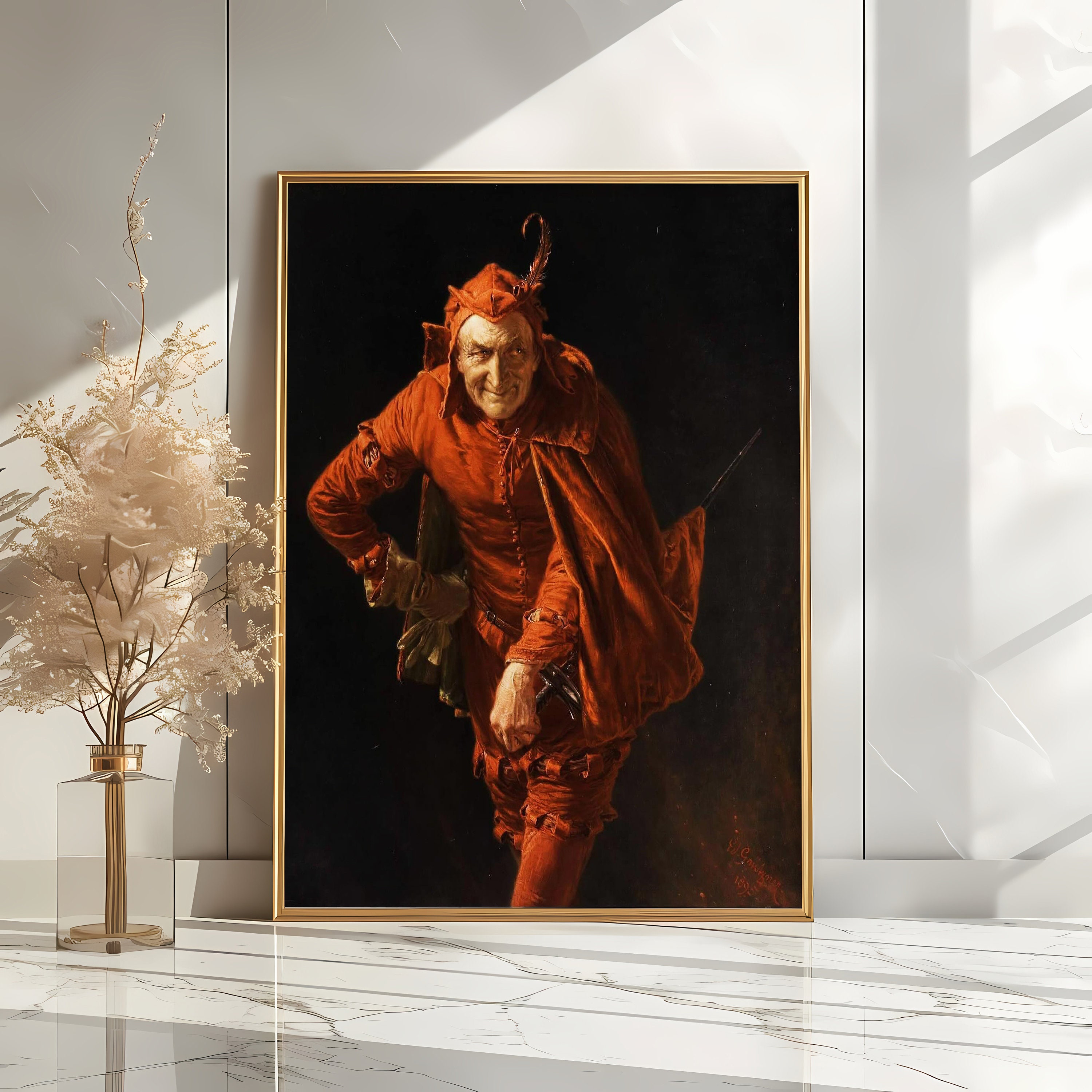 Mephisto (1895) by Edouard Von Grützner | Vintage Painting | Wall