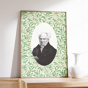 Arthur Schopenhauer Portrait | Philosophy Wall Art | Classic Thinker Decor | Elegant Study Poster | Teacher Gift | Study Room Art