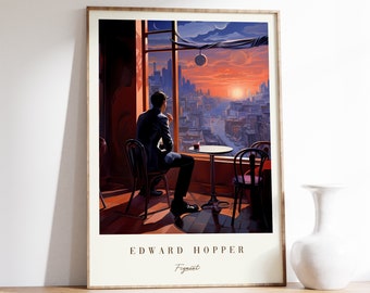 Figment Painting | Edward Hopper | Figment Poster | Mid Century Modern | Art Nouveau | Home Decor
