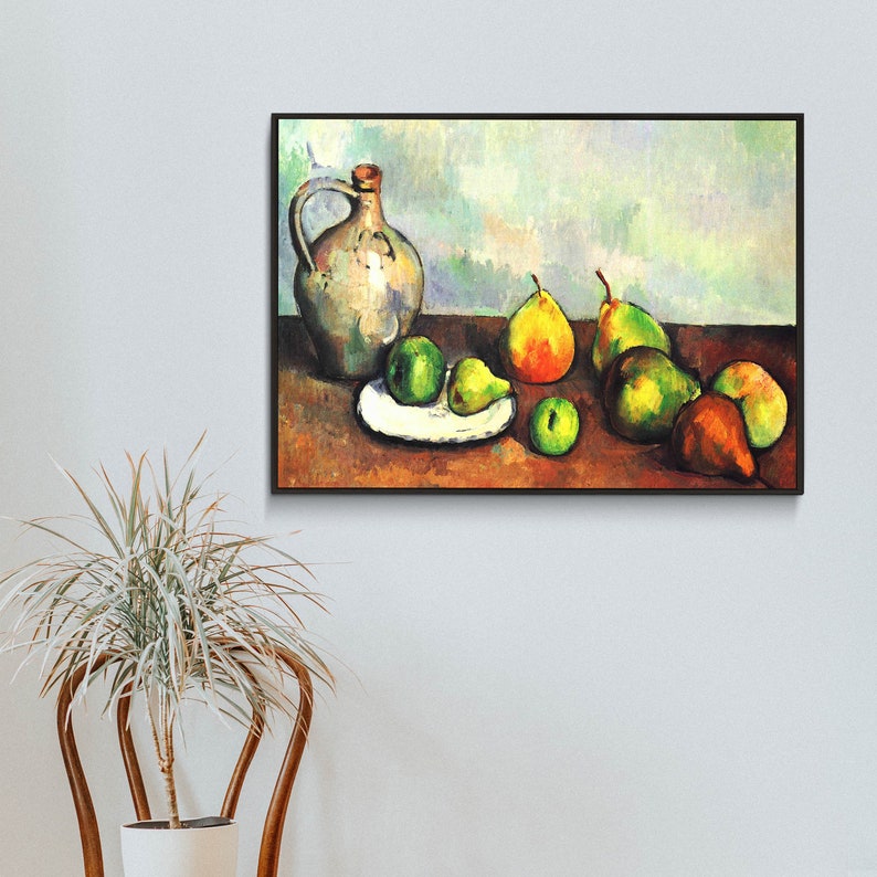 Paul Cézanne Still Life Jug and Fruits 1894 Reproduction Etsy