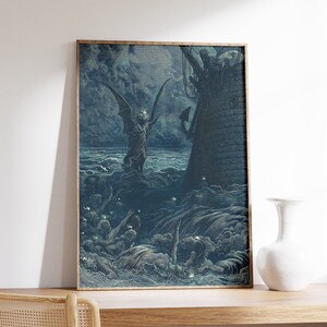 Nachts tanzen die Todesfeuer - Gustave Dore, 1876 | Gothic Kunstdruck | Vintage Gemälde | Klassisches Poster mit dunkler Szene
