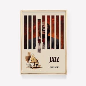 Count Basie | Musical Decor | Jazz Poster | Jazz Portrait | Jazz Decor | Jazz Art Print | Home Decor
