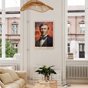 Ralph Waldo Emerson Poster | Autor Print | Ralph Waldo Emerson Poster | Literatur Dekor | Buch Kunstdruck | Wohndekor Bild 7