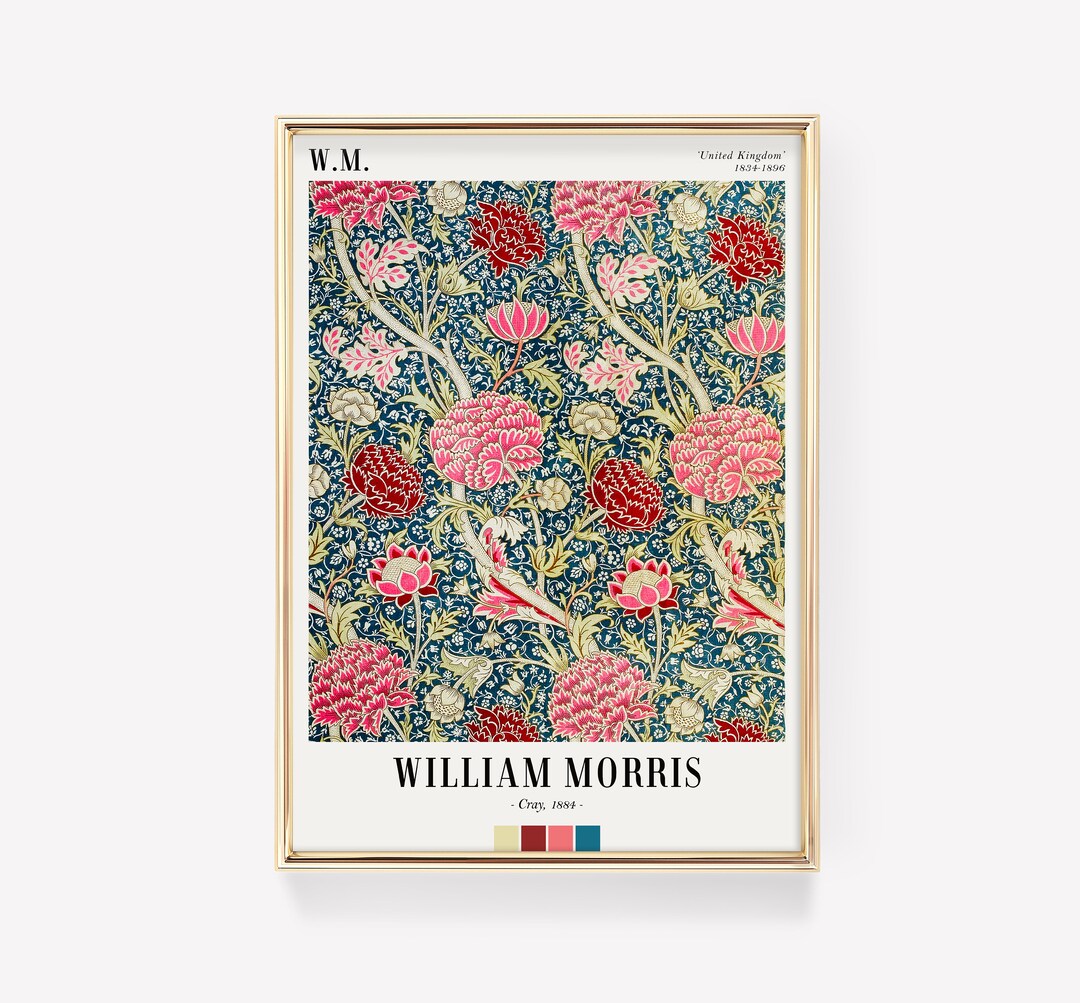 William Morris Exhibition Poster | Floral Print | Art Nouveau Print ...