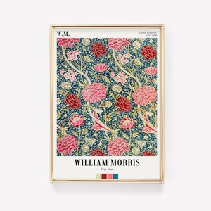 William Morris Exhibition Poster | Floral Print | Art Nouveau Print | Floral Decor | William Morris Print | Exhibition Print | Vintage Art