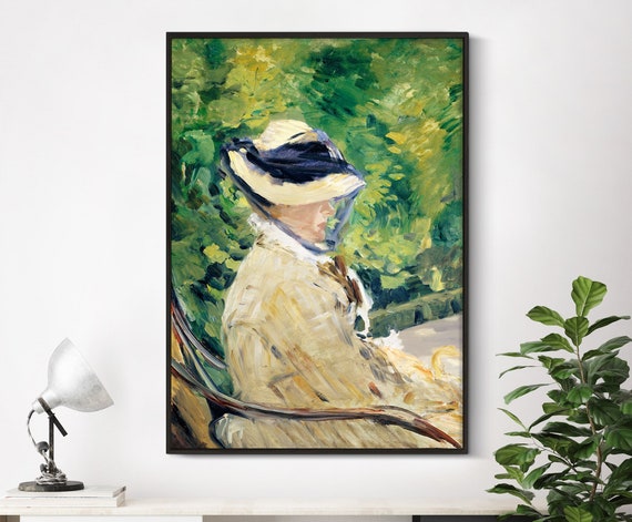 Edouard Manet - Madame Manet (1880) | Vintage Antique Painting
