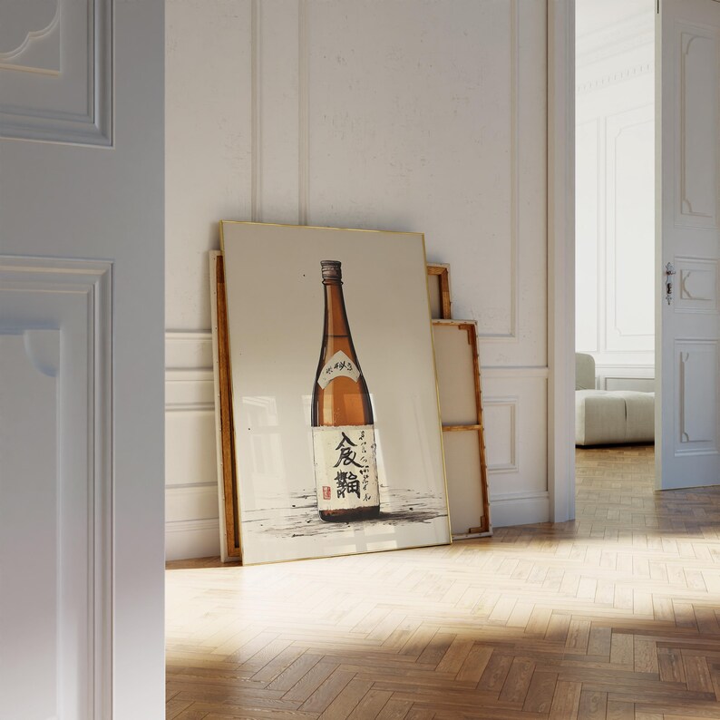 a picture of a bottle of beer on a wooden floor