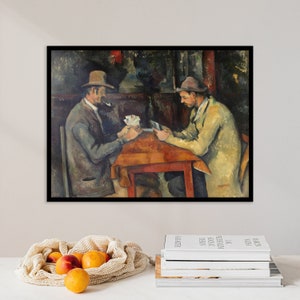 Paul Cézanne - Die Kartenspieler (1892) - Reproduktion Klassisches Gemälde Poster Druck Wandkunst Home Geschenk Vintage - Cezanne Poker Spiele Hold Em