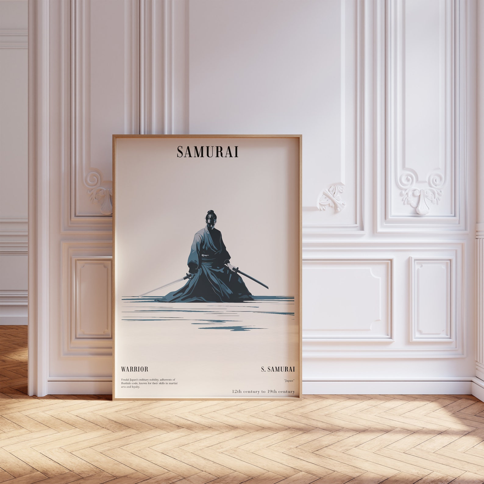 Samurai Print | Samurai Poster | Vintage Japanese Art | Japanese Print ...