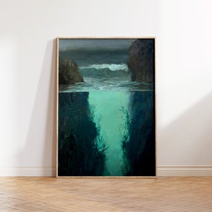 a painting on a wall in a room