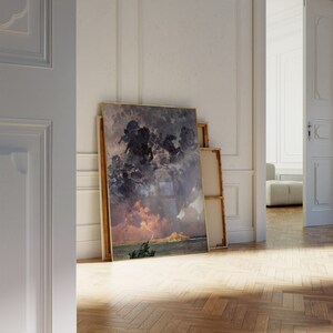 a painting on a wall in a room