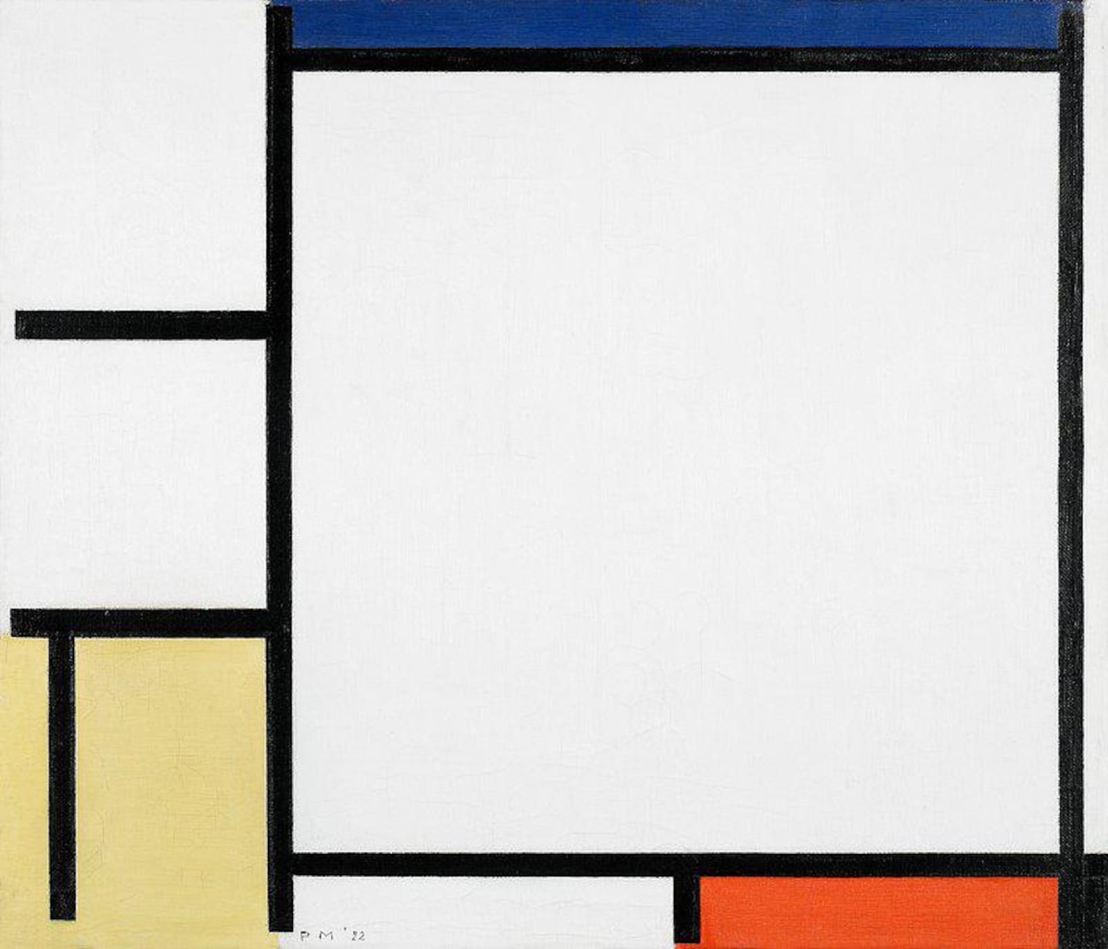 Piet Mondrian | Composition Print | Red Yellow Blue | Abstract Art ...