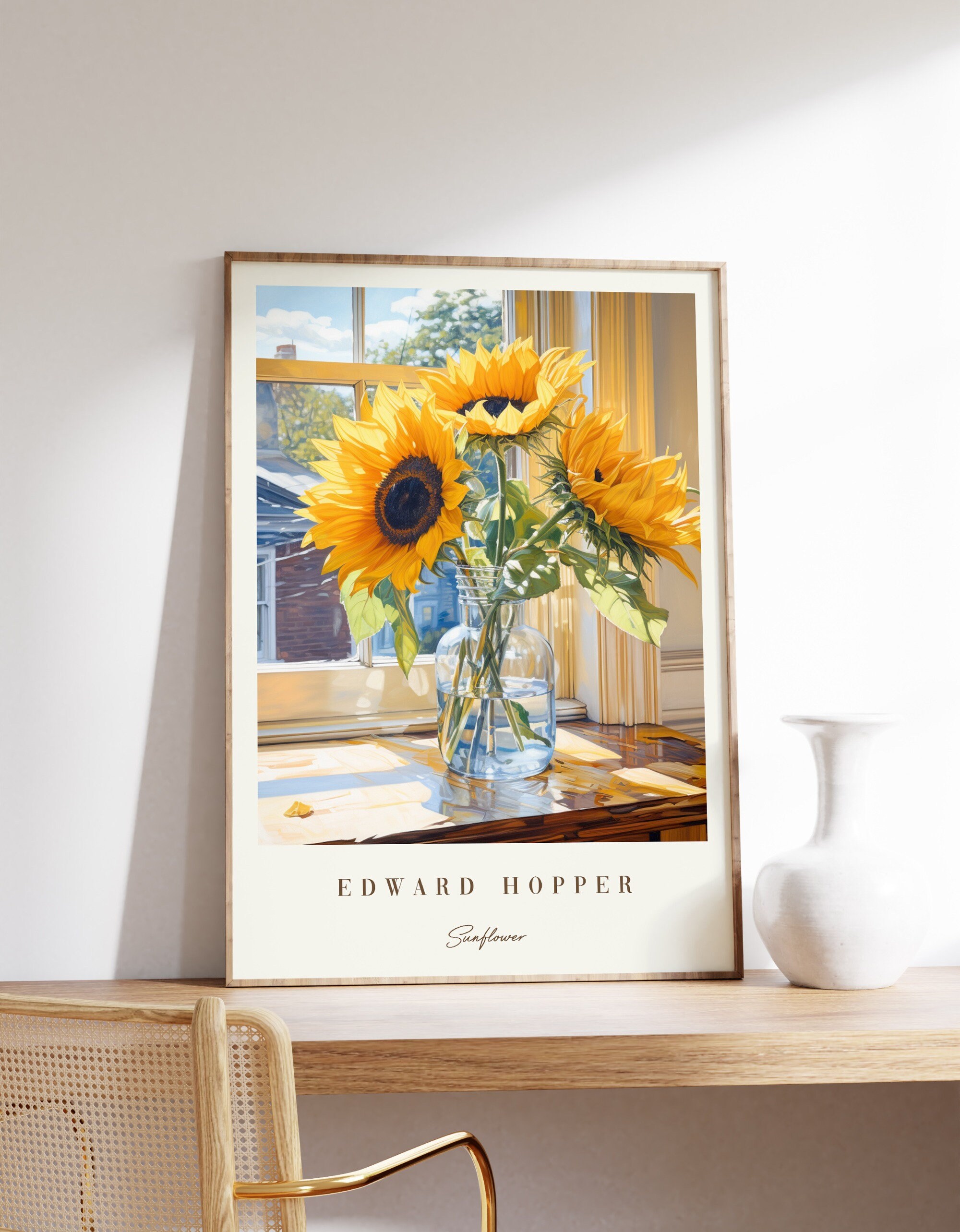 Sunflower Poster | Edward Hopper | Vintage Painting | Modern