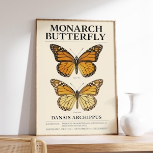 Vintage Monarchvlinder Danai Archippus-print uit 1900 door Sherman F. Denton – natuurhistorische kunst