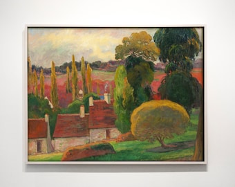 Paul Gauguin - A Farm in Brittany (1894) - Reproduction of a Classic Painting - Photo Poster Print Art Gift Bedroom Luxury Home Kitchen