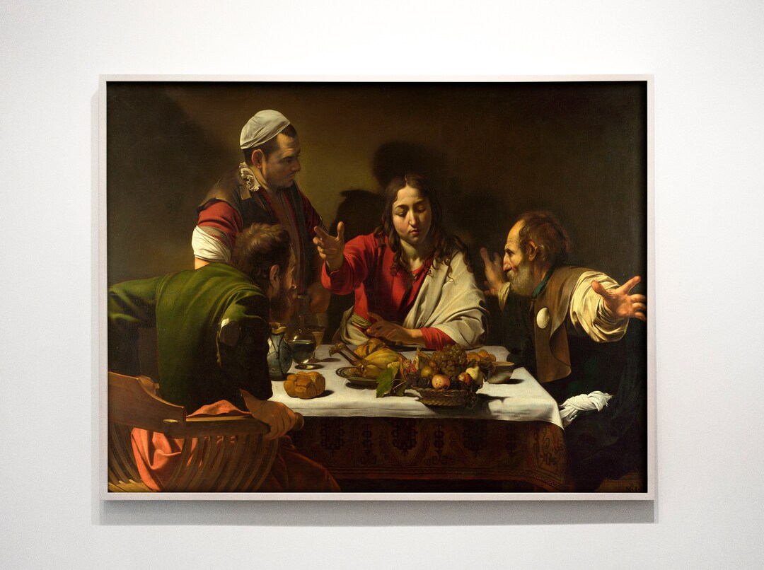 Caravaggio Cena in Emmaus (1601) Pittura classica Foto Poster
