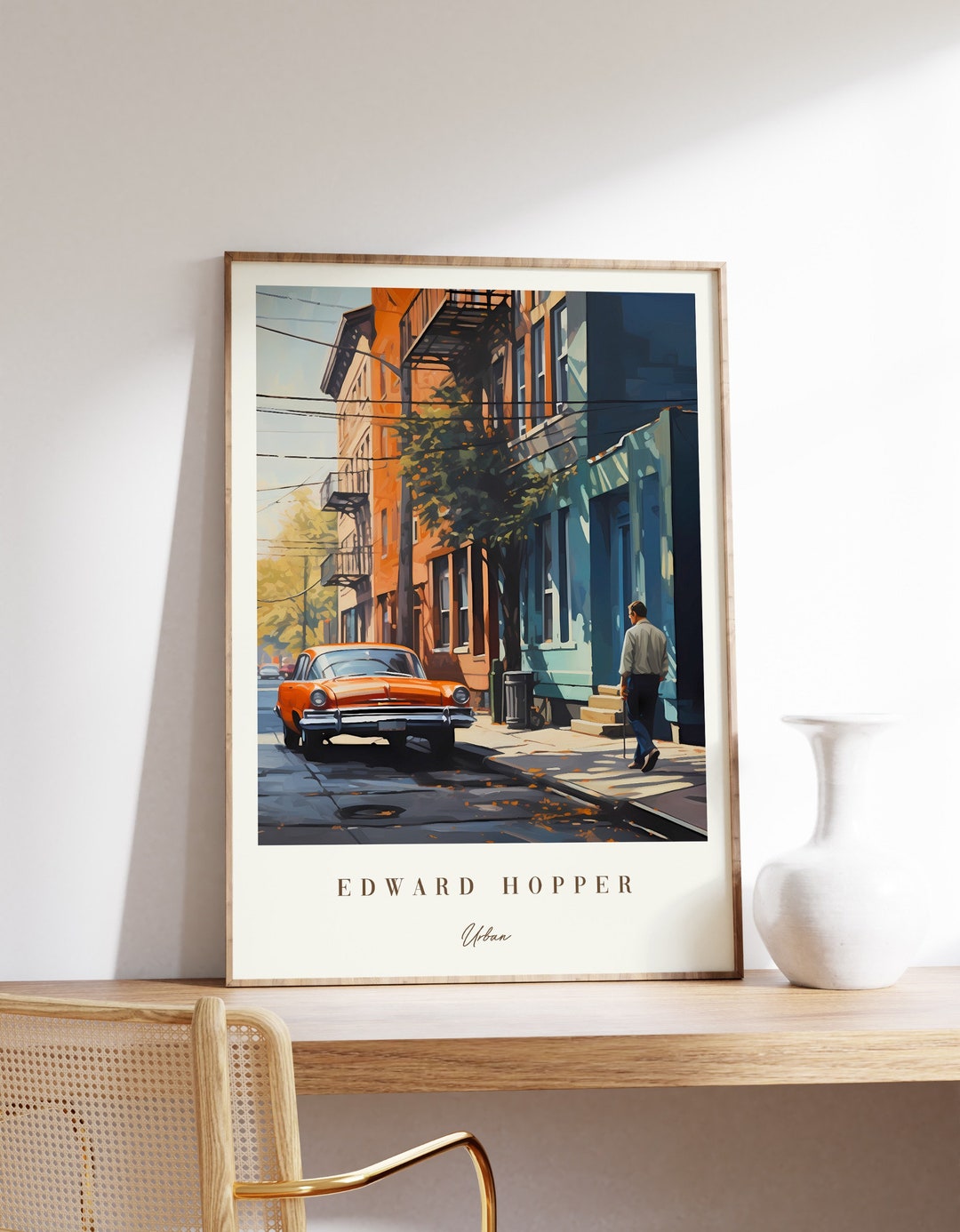 Urban Print Edward Hopper Urban Poster Mid Century Etsy