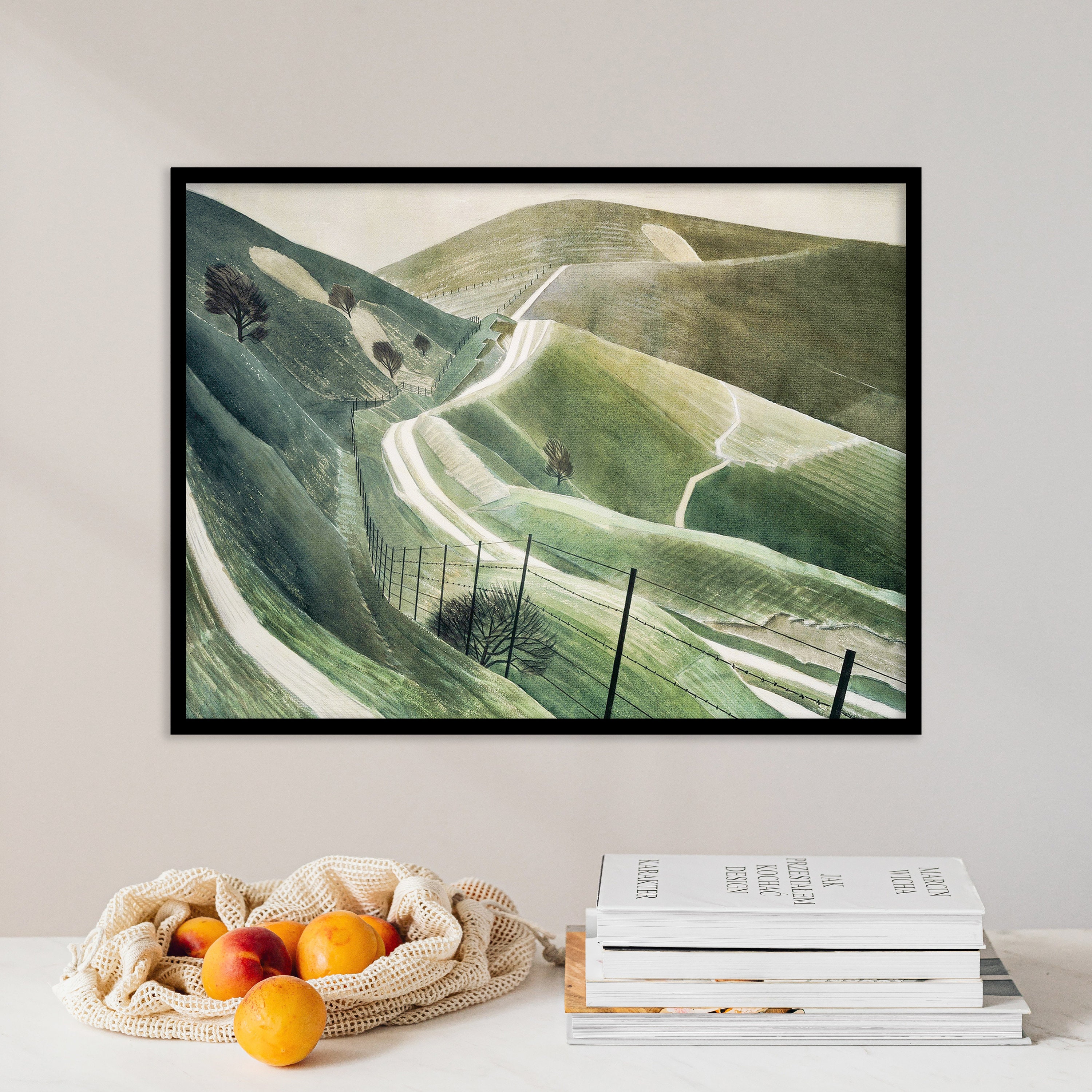 Eric Ravilious - Chalk Paths (1935) - Classic Painting Photo Poster ...