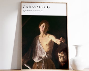 Impressão artística de Caravaggio | Arte de parede moderna | Pôster de Caravaggio | Arte de parede de Caravaggio | Arte de parede barroca | Pôster de exposição em museu