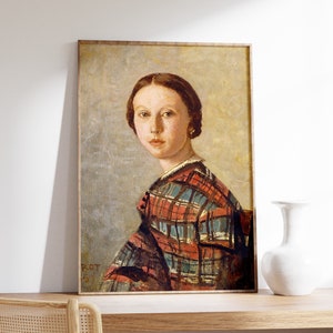Jean-Baptiste-Camille Corot - Portrait of a Young Girl (1850) | Vintage Poster | Antique Wall Art | Eclectic Woman Portrait Print | Painting