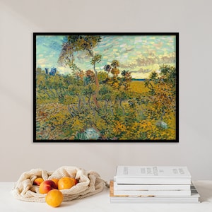Van Gogh Print | Sunset at Montmajour (1888) | Rustic Landscape, Vintage Painting, Antique Wall Art, Van Gogh Poster, Van Gogh Painting